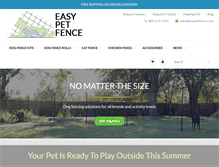 Tablet Screenshot of easypetfence.com